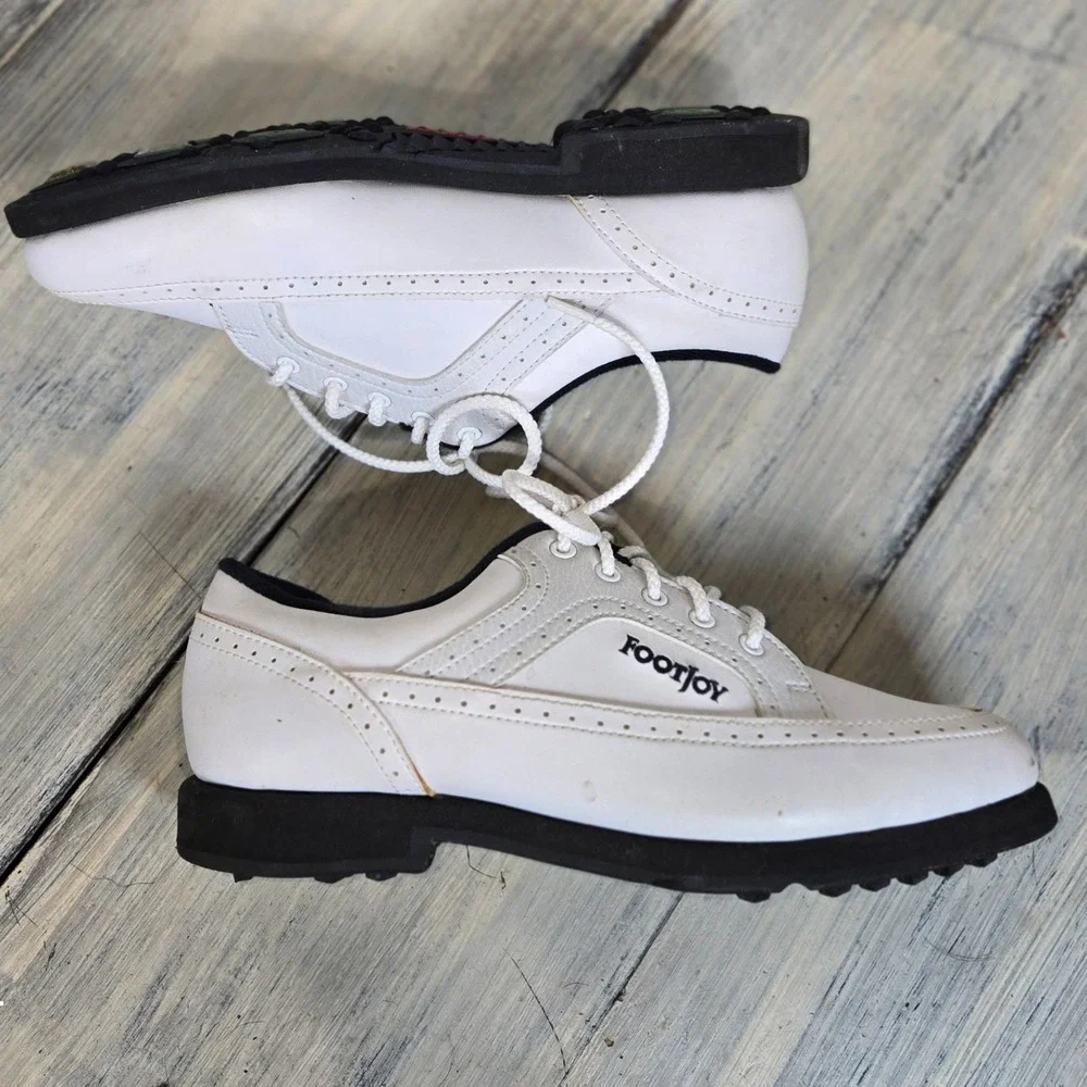 FootJoy‎ Womens White Leather Golf Shoes Size 6.5 M